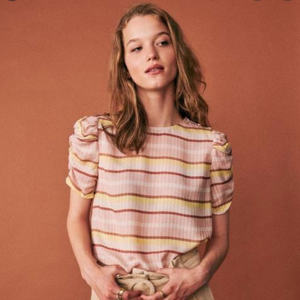 BRAND NEW Sézane Coralie Blouse Multicolor Stripe